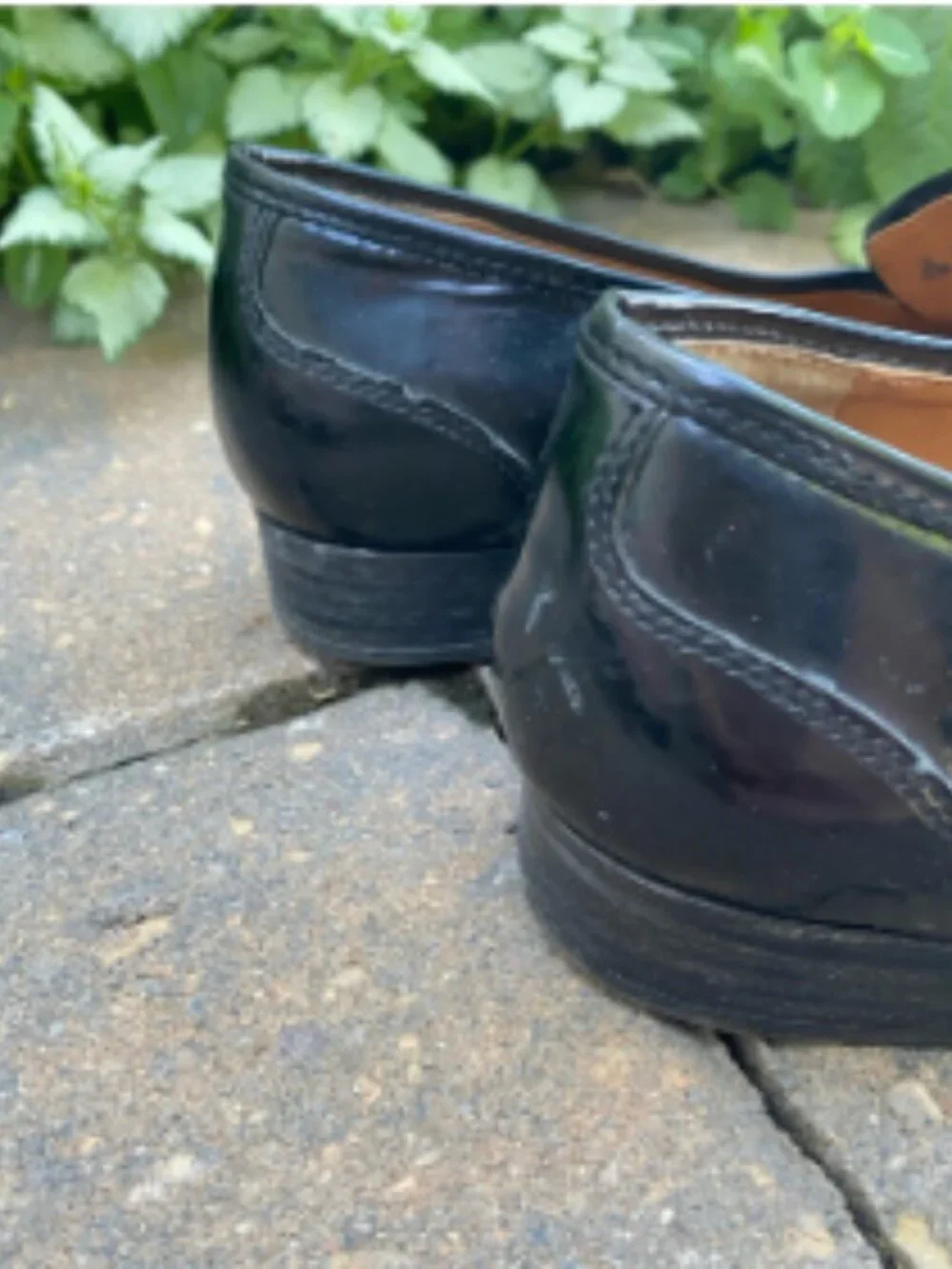 Franco Sarto Black Patent Studded Loafers Size 10.5 Summer Sale